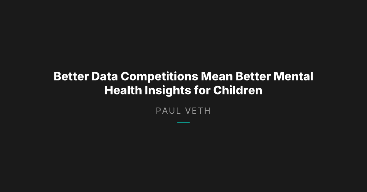 Study Shows Data Science Competitions Can Advance Mental Health Research