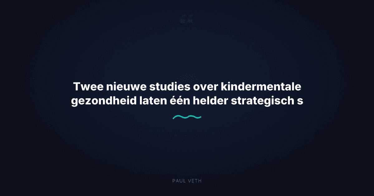 Onderzoek naar mentale gezondheid van kinderen: wat twee nieuwe studies laten zien