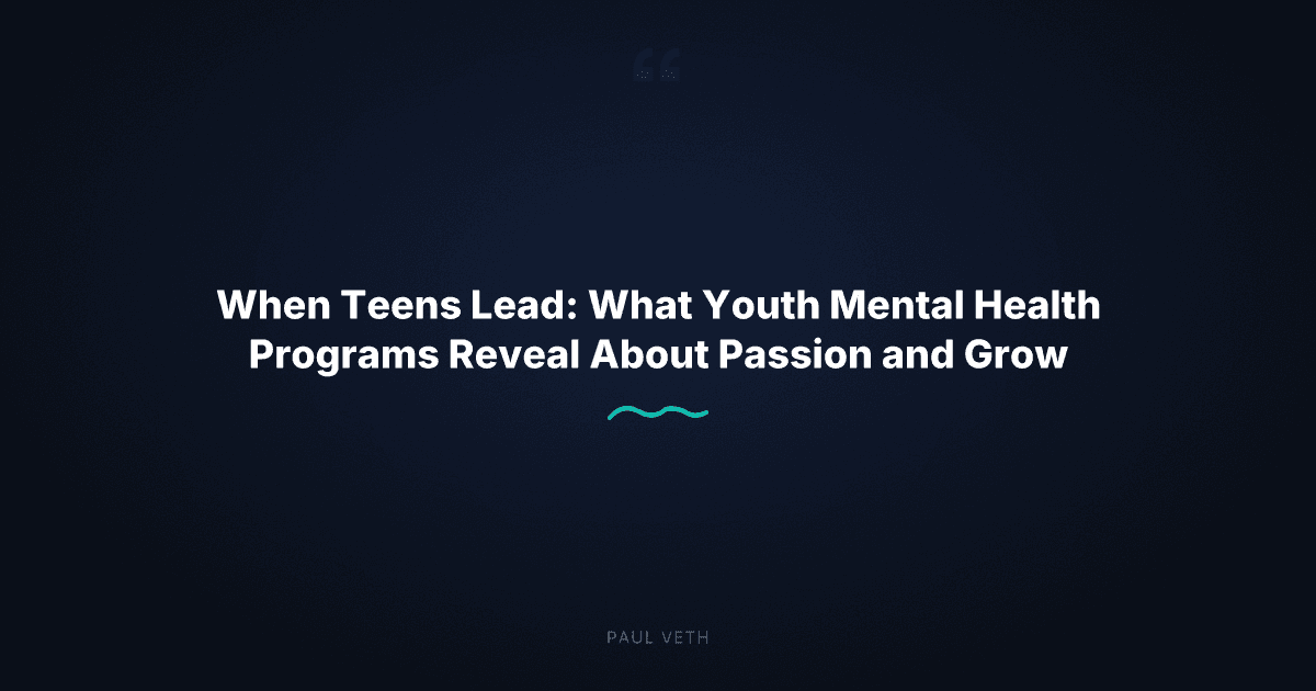 Teen Mental Health Trends: Students Finding Purpose Through Peer Learning